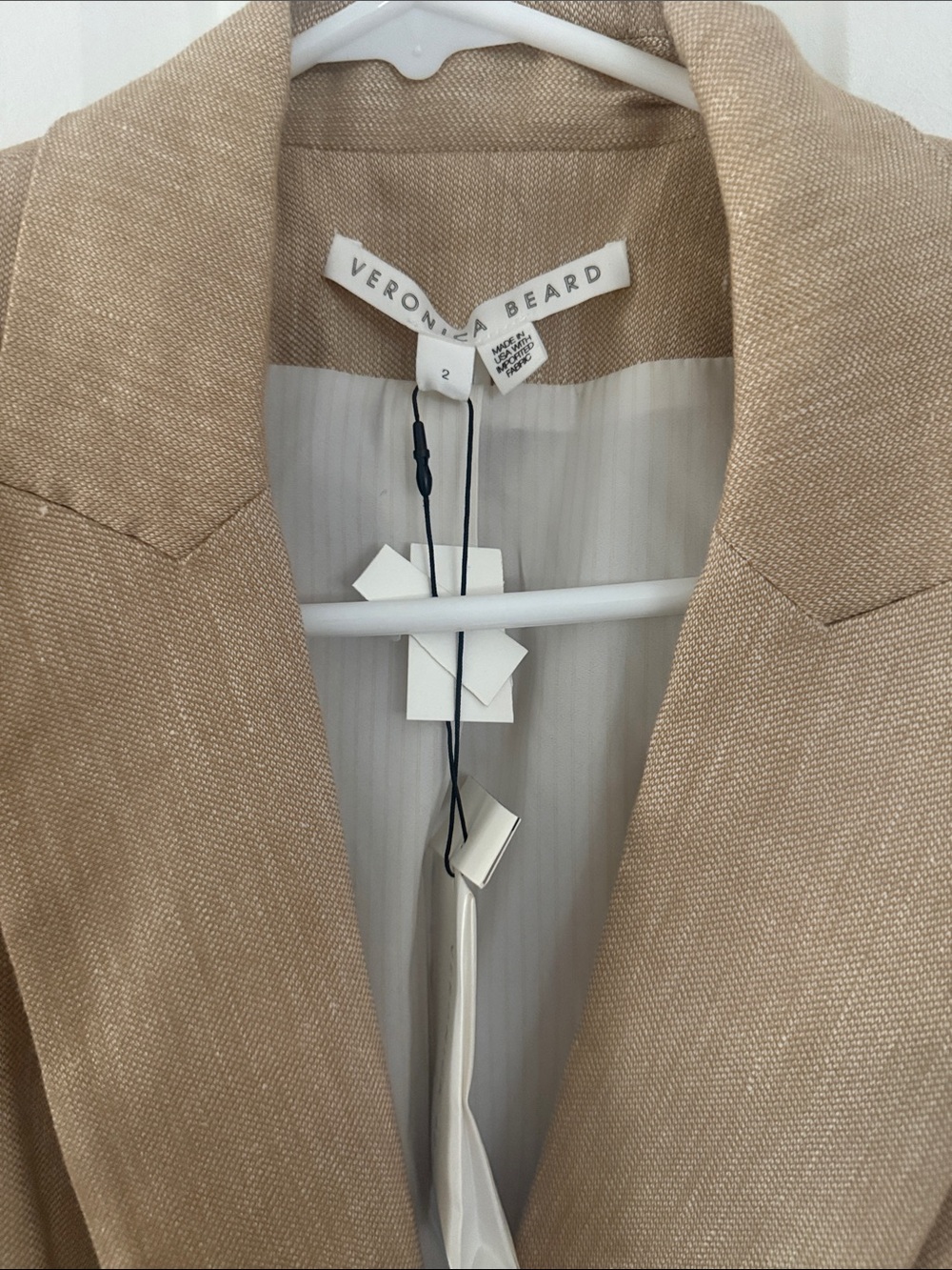 Veronica Beard Hosanna Dickey Jacket in Khaki Melange Size 2 - Picture 6 of 7